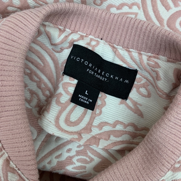 Victoria Beckham Pink Jacquard Brocade Jacket L - Picture 8 of 10